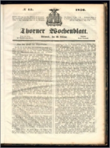 Thorner Wochenblatt 1856, No. 15