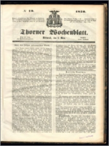 Thorner Wochenblatt 1856, No. 19