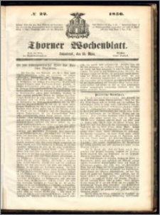 Thorner Wochenblatt 1856, No. 22