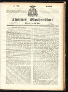 Thorner Wochenblatt 1856, No. 25 + Extra Beilage