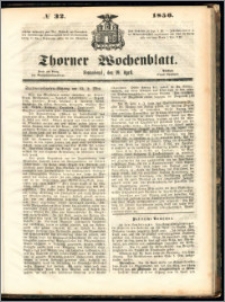 Thorner Wochenblatt 1856, No. 32 + Beilage