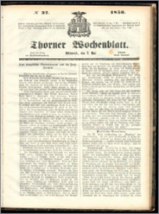 Thorner Wochenblatt 1856, No. 37 + Beilage