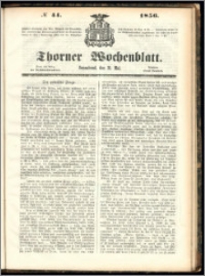 Thorner Wochenblatt 1856, No. 44 + Beilage
