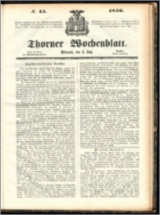 Thorner Wochenblatt 1856, No. 45