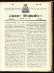 Thorner Wochenblatt 1856, No. 47