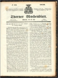 Thorner Wochenblatt 1856, No. 51 + Beilage