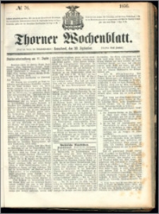 Thorner Wochenblatt 1856, No. 76 + Mode-Zeitung