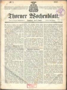 Thorner Wochenblatt 1857, No. 1