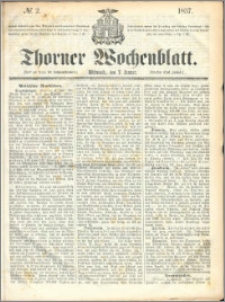 Thorner Wochenblatt 1857, No. 2