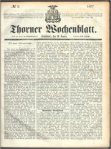 Thorner Wochenblatt 1857, No. 5