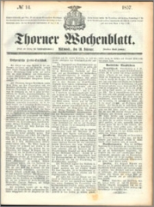 Thorner Wochenblatt 1857, No. 14 + Extra Beilage