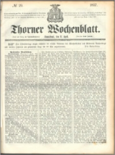 Thorner Wochenblatt 1857, No. 29