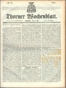 Thorner Wochenblatt 1857, No. 35 + dod. reklamowy