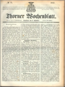 Thorner Wochenblatt 1857, No. 71