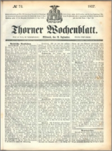 Thorner Wochenblatt 1857, No. 74