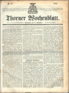 Thorner Wochenblatt 1857, No. 75