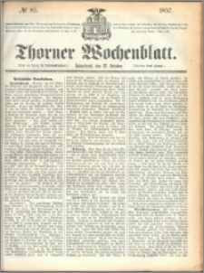 Thorner Wochenblatt 1857, No. 83 + dod. reklamowy