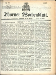 Thorner Wochenblatt 1857, No. 85 + dod. reklamowy