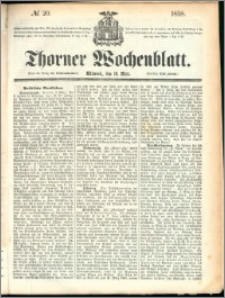 Thorner Wochenblatt 1858, No. 20