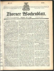 Thorner Wochenblatt 1858, No. 27