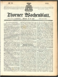Thorner Wochenblatt 1858, No. 34