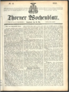Thorner Wochenblatt 1858, No. 41