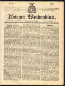 Thorner Wochenblatt 1858, No. 47