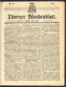 Thorner Wochenblatt 1858, No. 48 + dod. reklamowy