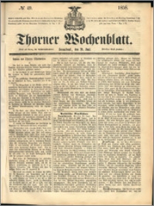 Thorner Wochenblatt 1858, No. 49