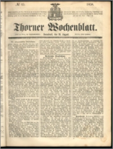 Thorner Wochenblatt 1858, No. 65 + dod. reklamowy