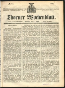 Thorner Wochenblatt 1858, No. 67