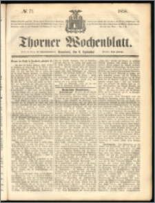 Thorner Wochenblatt 1858, No. 71