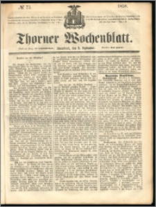 Thorner Wochenblatt 1858, No. 73