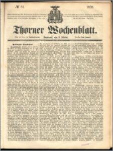 Thorner Wochenblatt 1858, No. 81