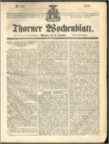 Thorner Wochenblatt 1858, No. 101 + dod. reklamowy