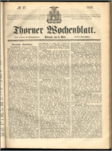 Thorner Wochenblatt 1859, No. 17