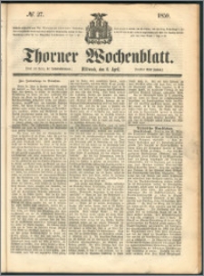 Thorner Wochenblatt 1859, No. 27