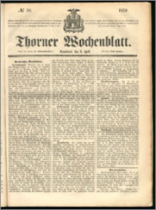 Thorner Wochenblatt 1859, No. 28