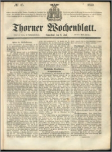 Thorner Wochenblatt 1859, No. 45 + Extra Beilage
