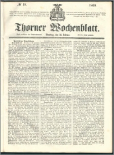 Thorner Wochenblatt 1860, No. 19