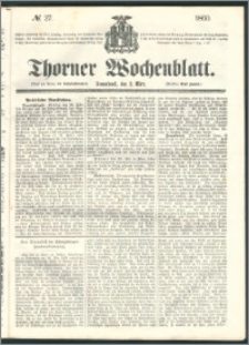 Thorner Wochenblatt 1860, No. 27