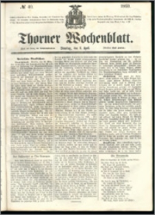 Thorner Wochenblatt 1860, No. 40