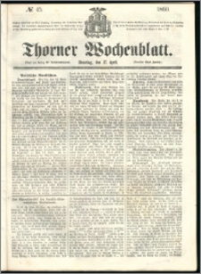Thorner Wochenblatt 1860, No. 45