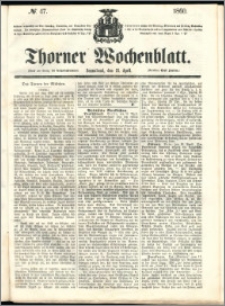 Thorner Wochenblatt 1860, No. 47