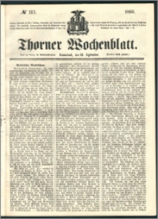 Thorner Wochenblatt 1860, No. 113