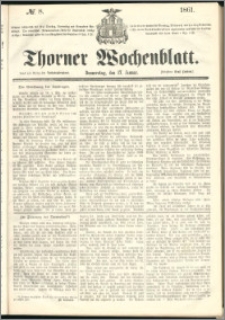 Thorner Wochenblatt 1861, No. 8