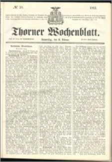 Thorner Wochenblatt 1861, No. 20