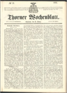 Thorner Wochenblatt 1861, No. 21