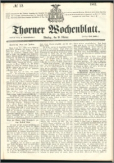 Thorner Wochenblatt 1861, No. 22