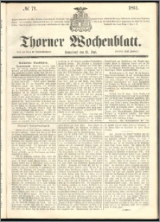 Thorner Wochenblatt 1861, No. 71